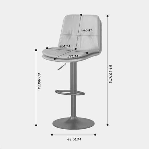 Tabourets de bar relevables de 60 à 80 cm avec dossier de réception moderne - 3