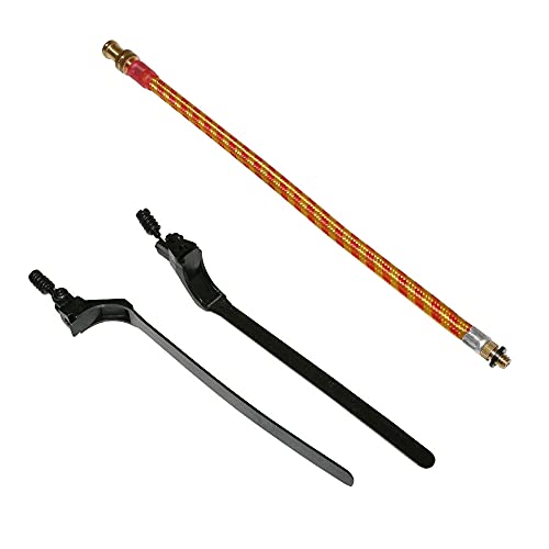 Pompa a mano in acciaio cromato, 300 mm, con tubo