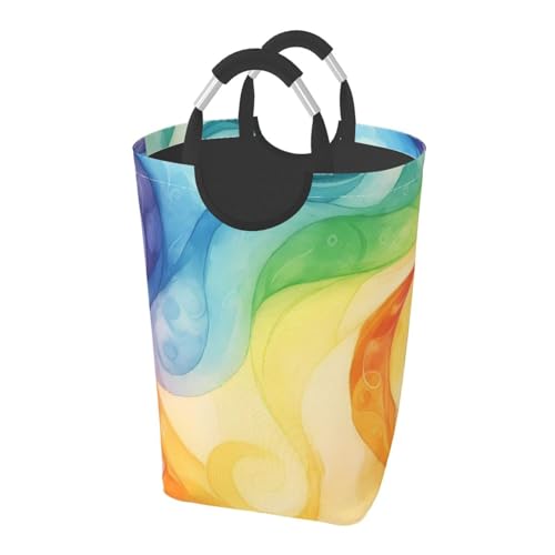Panier à linge pliable arc-en-ciel pour égayer votre salle de bain