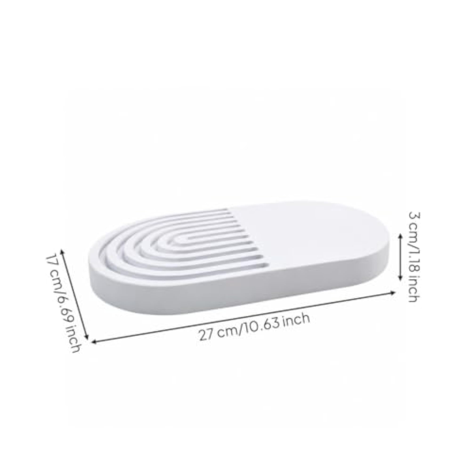 Rounded Rectangle Tray, Surface Relief Pattern