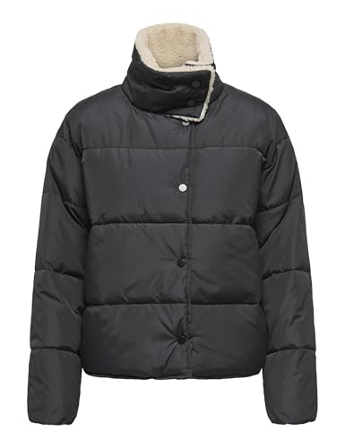 ONLY Puffer Jacket Onlolive Otw Chaqueta Acolchada, Negro, L para Mujer