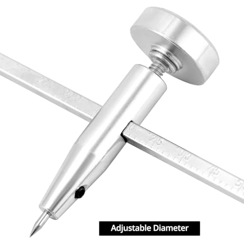 Image of QWORK Durable Drywall Circle Cutter, Sturdy Metal Construction