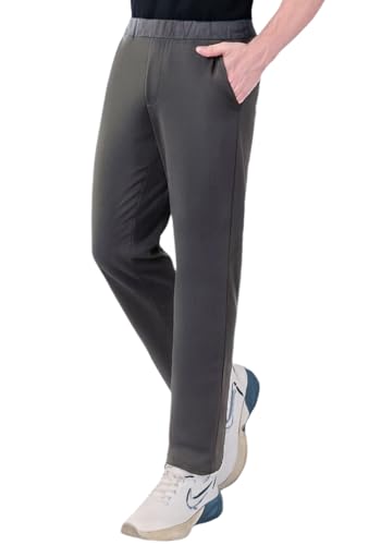 Image of SaintX Men's 4-Way Stretchable Athleisure Pants | Sweat Wicking Fabric | Slim Fit | Active - Sports Wear | Travel, Lounge & Casual Wear | Stylish Back Zipper Pocket | Available in Plus Size (ST06)