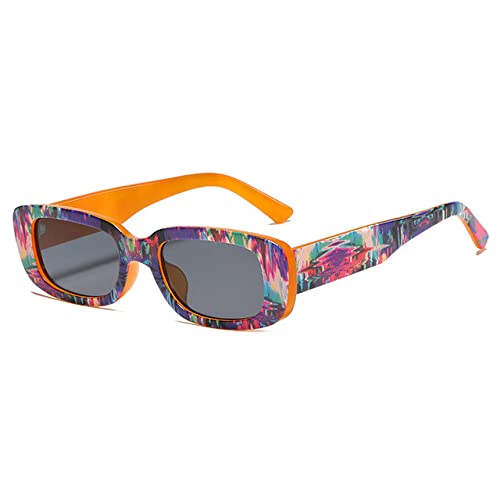 Lunettes de soleil petit rectangle rétro chic 2025 pour femme et homme