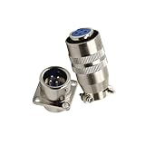 1pc XS12 Industrial Plug and Socket - Quick Push and Pull M12 7-Pin Power Connector for Aircraft Applications(3pin)