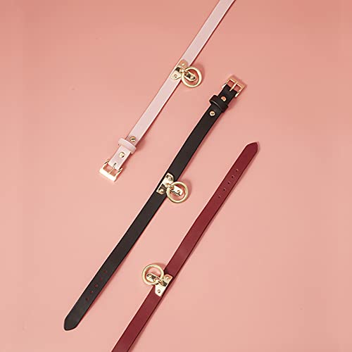 首輪 人間 Sm リード付き Smグッズ 人間用首輪 調整可能 可愛い 金属牽引チェーン付き smコスプレ 拘束具 アダルトグッズ レッド - 画像6