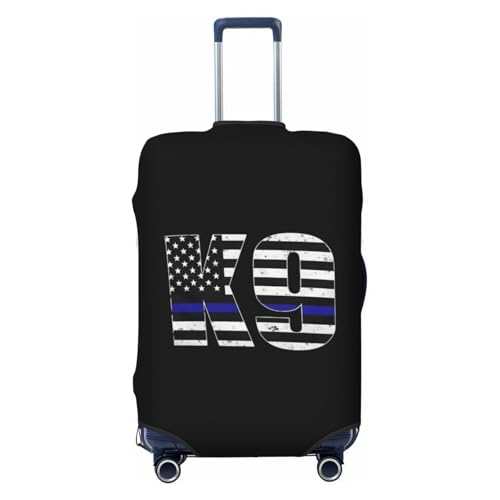 Police K9 Thin Blue Line Luggage Cover, Suitcase Cover Suitable for 18-32 inch luggage