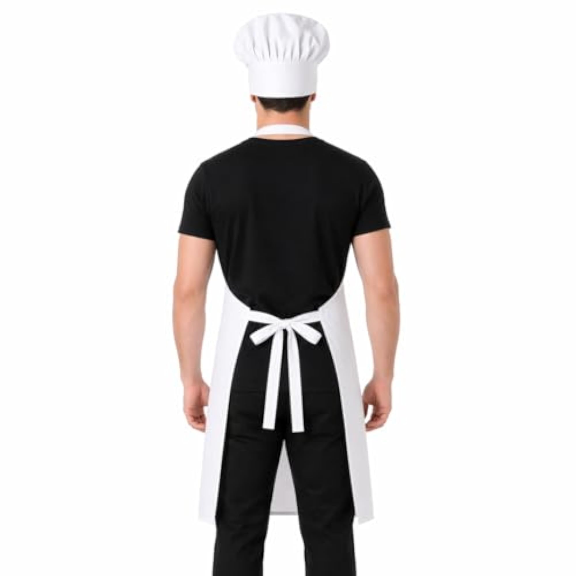 Men's and Women's Hotel Kitchen Cloth Chef Apron with Cap