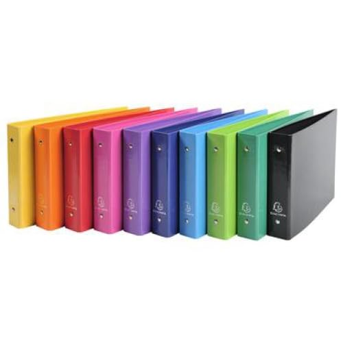 Lot de 10 Classeur à Fiches Bristol IDERAMA, 2 anneaux 25mm, rembordés pelliculé, coloris assortis (10)
