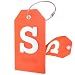 Initial Luggage Tag with Full Privacy Cover and Stainless Steel Loop – (Letter S)