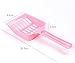 WLngtv Pink Cat Litter Scoop,Tray with Handle Compact Solid Color Cat Litter Sifter Coffee One Size