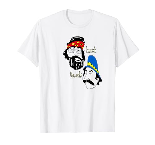Cheech & Chong Best Buds Distorted Trippy Cartoon Faces T�V���c