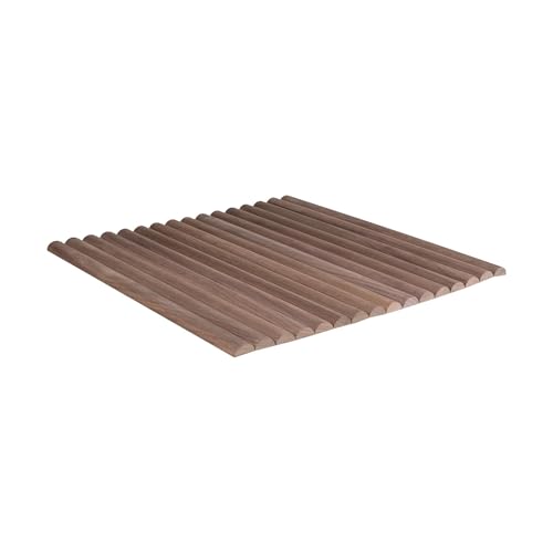 Outwater 1ft x 8ft Walnut Solid Wood Half Round Tambour Panel – Canvas Backed Flexible Slat Panel with 3/4in Slats