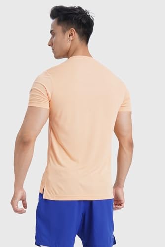 Image of FUAARK Men Moisture Wicking Solid Round Neck Tshirt