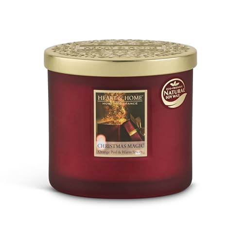 Bougie parfumée de soja Magie de Noël Heart & Home 2 mèches