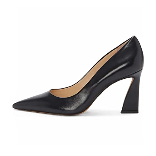 FSJ Women Elegant Pointed Toe Special High Heel Pumps Slip On Comfortable Casual Dress Office Shoes Size 4-15 US2