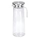 KUIKUI-1.2L dzbanek na wodę szklany dzbanek akrylowa przezroczysta butelka na sok dzbanek na zimną wodę do użytku domowego w barze(Stainless Steel)