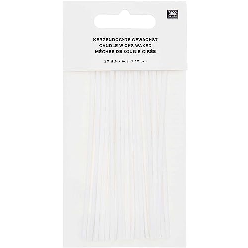 Mechas enceradas para velas Rico Design 20 unidades 10 cm miniatura 2