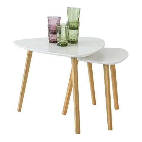 Mesitas de café SoBuy FBT74-W 2 Cover