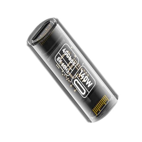 Adaptador transparente tipo C USB 4.0 prolongador hembra a hembra de 140W para datos