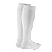 Truform 20-30 mmHg Compression Stockings for Men and Women, Knee High Length, Closed Toe, White, X-Large