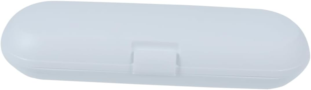 Electric Toothbrush Travel Case PP Storage Box for Camping | Holds One Toothbrush and Two Heads, Portable White Container, Keeps Items Clean, Tidy, Protected during Trips
