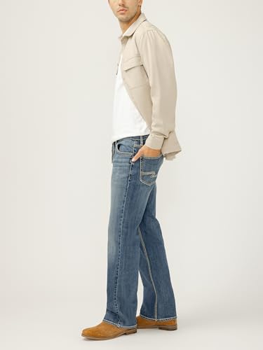 Image of Silver Jeans Co. Men's Zac Relaxed Fit Straight Leg Jean - Legacy