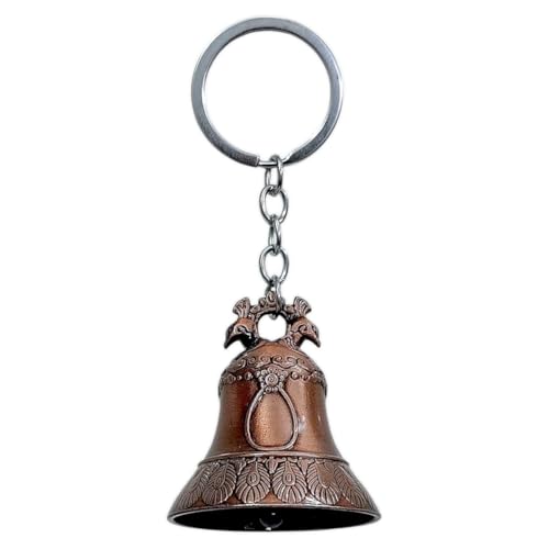 AMANVANI Copper Guardian Bell Keychain (1 pcs) Tibrtan Key-ring Gifts For Men & Women Metal Key-Ring For Blessings And Good Luck Keychain For Bike, Backpack Key Accessories
