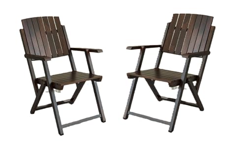 Image of WELL KNOWN Wooden Folding Chair | Portable Foldable Armchair for Balcony, Patio, Living & Drawing Room | Sheesham Wood, Honey Finish (Teak Nature)
