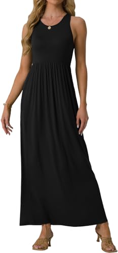 GRECERELLE Women's Summer Sleeveless Casual Long Tank Maxi Dress with Pockets (XS-3XL)2