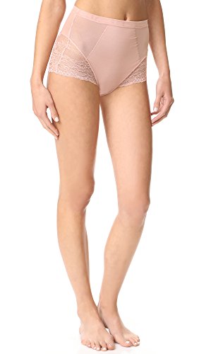 SPANX Women's Spotlight On Lace Brief, Vintage Rose, Large