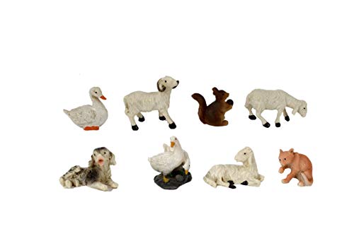 Confezione assortita con pecore di colore bianco in varie posizioni.