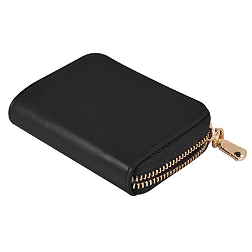 Leather Credit Card Holder and Organizer, Zippered Credit Card Wallet, RFID Blocking Credit Card Protector with 21 Card Slots4