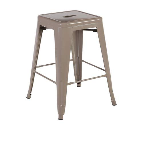 lo+demoda Hight Ural Taburete, Acero, Café, 44x115x5 cm