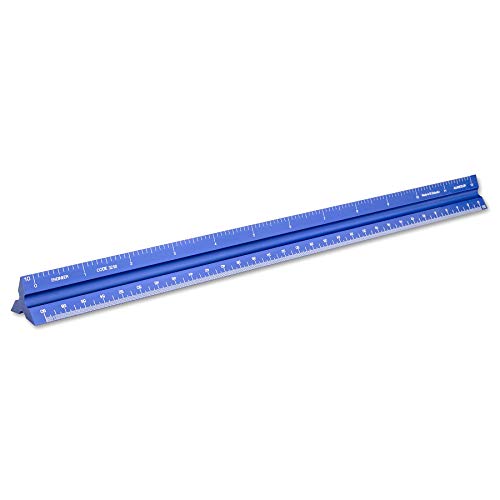 Image of Alumicolor Aluminum Engineer Solid Drafting Scale, 12IN, Blue