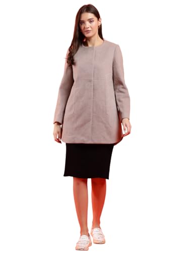 Image of KOTTY Womens Cotton Blend Standard Length Elegant Style Coat - Classic Style with Modern Detailing