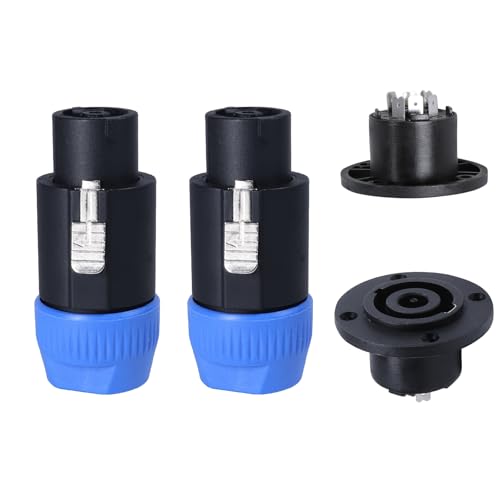 Kit conector Speakon 8 polos, 2 sets compatible NL8FC miniatura 1