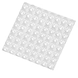 64-Pack Clear Cabinet Bumpers - Self-Adhesive Silicone Pads for Noise Reduction on Drawers, Anti-Slip Table Pads, Reusable Furniture & Wall Guards (64, 0.5in*0.16in)