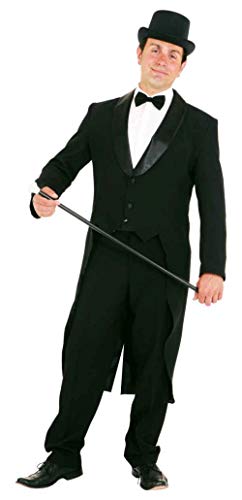 Herren-Kostüm: Frack mit Satinkragen, Erwachsenen-Größe:56/58