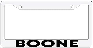 Boone White Plastic License Plate Frame DG