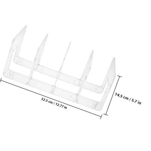 Serrage-livres plastique transparent et support de rangement pour documents de bureau