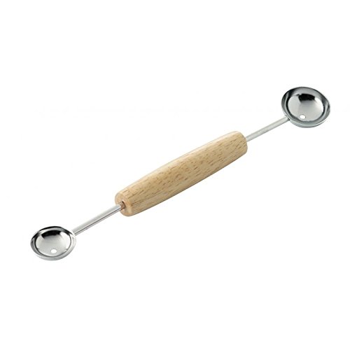 Cuillère parisienne double, manche en bois - Bois