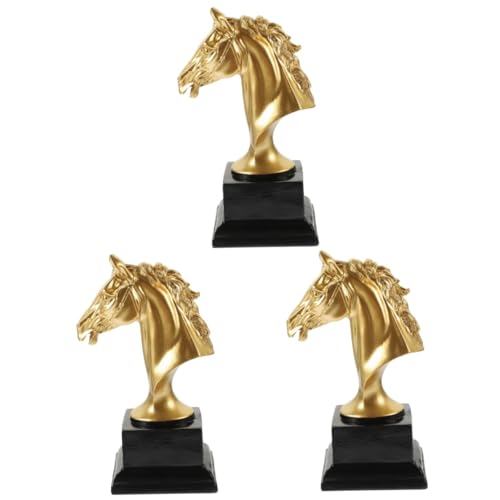 Petite tête de cheval artisanat table lot de 4 pour cadeau passionné