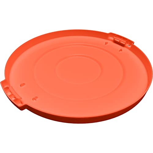 Image of SPARTA Bronco Lid for 10 Gal. Trash Can, Durable, Food-Safe, NSF and HACCP-Compliant, Lid for Commercial Use (Container Sold Separately - Fits Bronco Only), Polyethylene, 10 Gallon, Orange