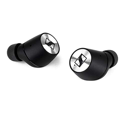 COMPLY TrueGrip Foam Earbud Tips for Sennheiser Momentum True Wireless Earphones with Secure Fit and Noise-Blocking Memory Foam, Black (Medium, 3 Pairs)