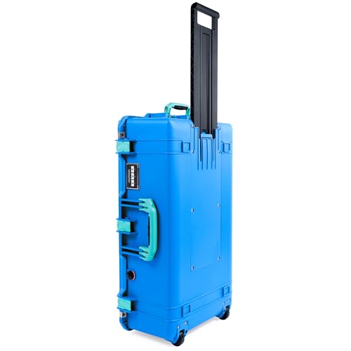 Electric Blue Pelican 1615 Air Case w/Teal Handles & Latches