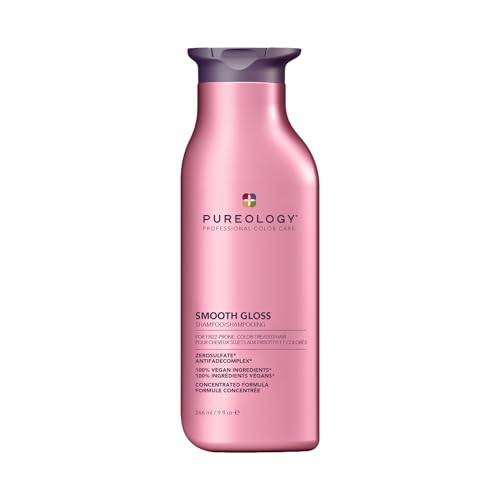 Pureology Smooth Gloss Shampoo - Sulfate-Free Shampoo For Frizz Control & Humidity Protection Adds Hair Shine For Frizz-Prone Color-Treated Hair Vegan 9 Fl Oz