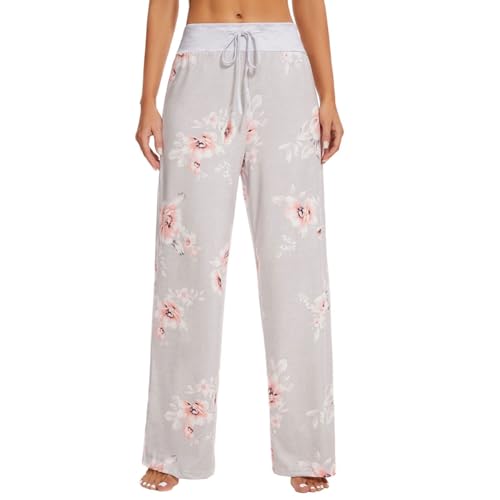 AMYTIS Pantalon de yoga extensible pour femme - Pantalon de pyjama confortable - Pantalon de pyjama long et léger - Pantalon de salon - Pantalon de détente - Pantalon d'été, Gris #052, XXXL AMYTIS Pantalon de yoga extensible pour femme - Pantalon de pyjama confortable - Pantalon de pyjama long et léger - Pantalon de salon - Pantalon de détente - Pantalon d'été, Gris #052, XXXL