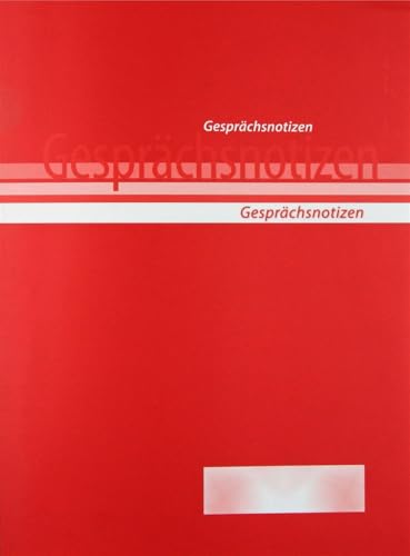 Gesprächsnotizen/Protokollbuch, DIN A5, 128 Seiten, Spriralbindung, rot