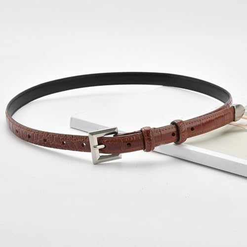 Women's Leather Belt Thin Waistband Decorative Waist Ornament for Jeans and Dresses Elegant Design with Metal Buckle4